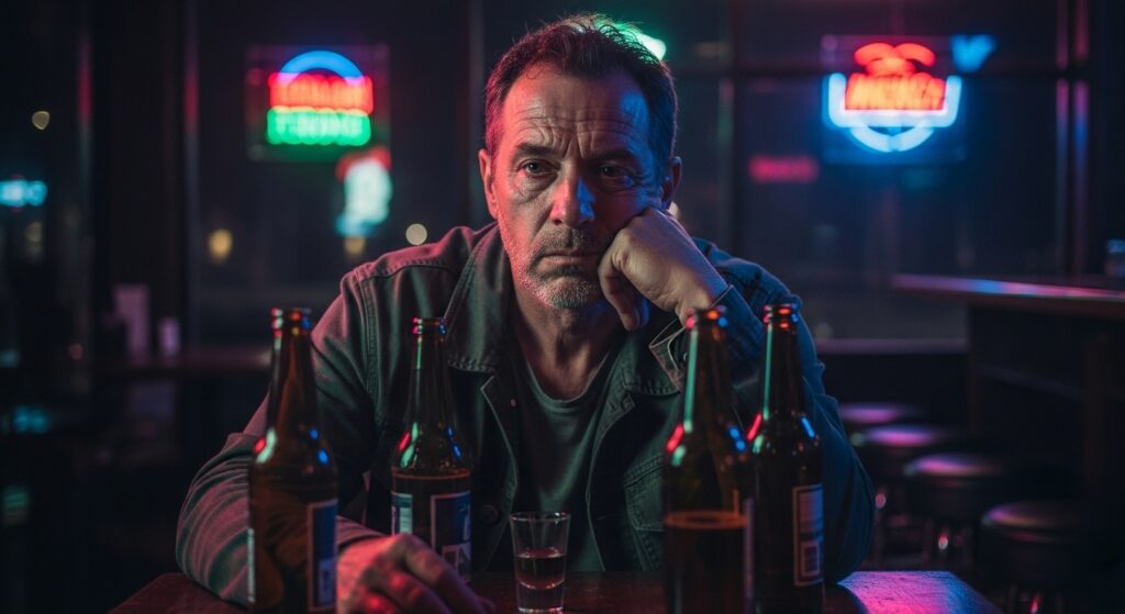 efeitos do consumo prolongado de álcool no fígado, cérebro e coração humano.